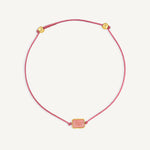 Pulsera Power Stone Geo compasión Rodocrosita Trendy enchapado en oro de 18K de AMBAR Joyería Fina