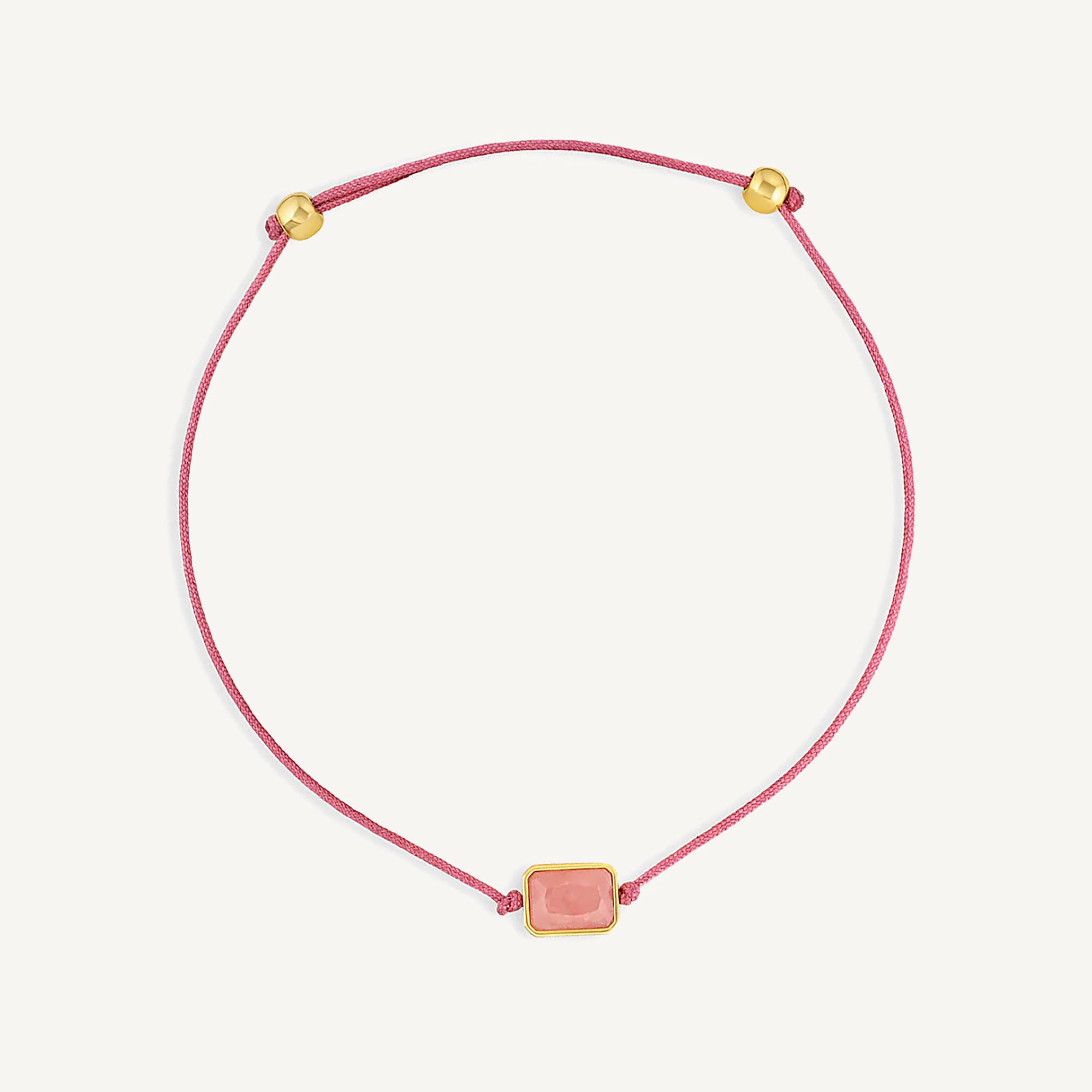 Pulsera Power Stone Geo compasión Rodocrosita Trendy enchapado en oro de 18K de AMBAR Joyería Fina