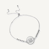 pulsera protectora ojo de amor con sistema regulable elaborada en plata 925 de AMBAR Joyería Fina