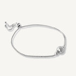 pulsera bolita facetadas con sistema de ajuste regulable elaborada en plata 925 de AMBAR Joyería Fina