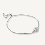pulsera bolita facetadas con sistema de ajuste regulable elaborada en plata 925 de AMBAR Joyería Fina