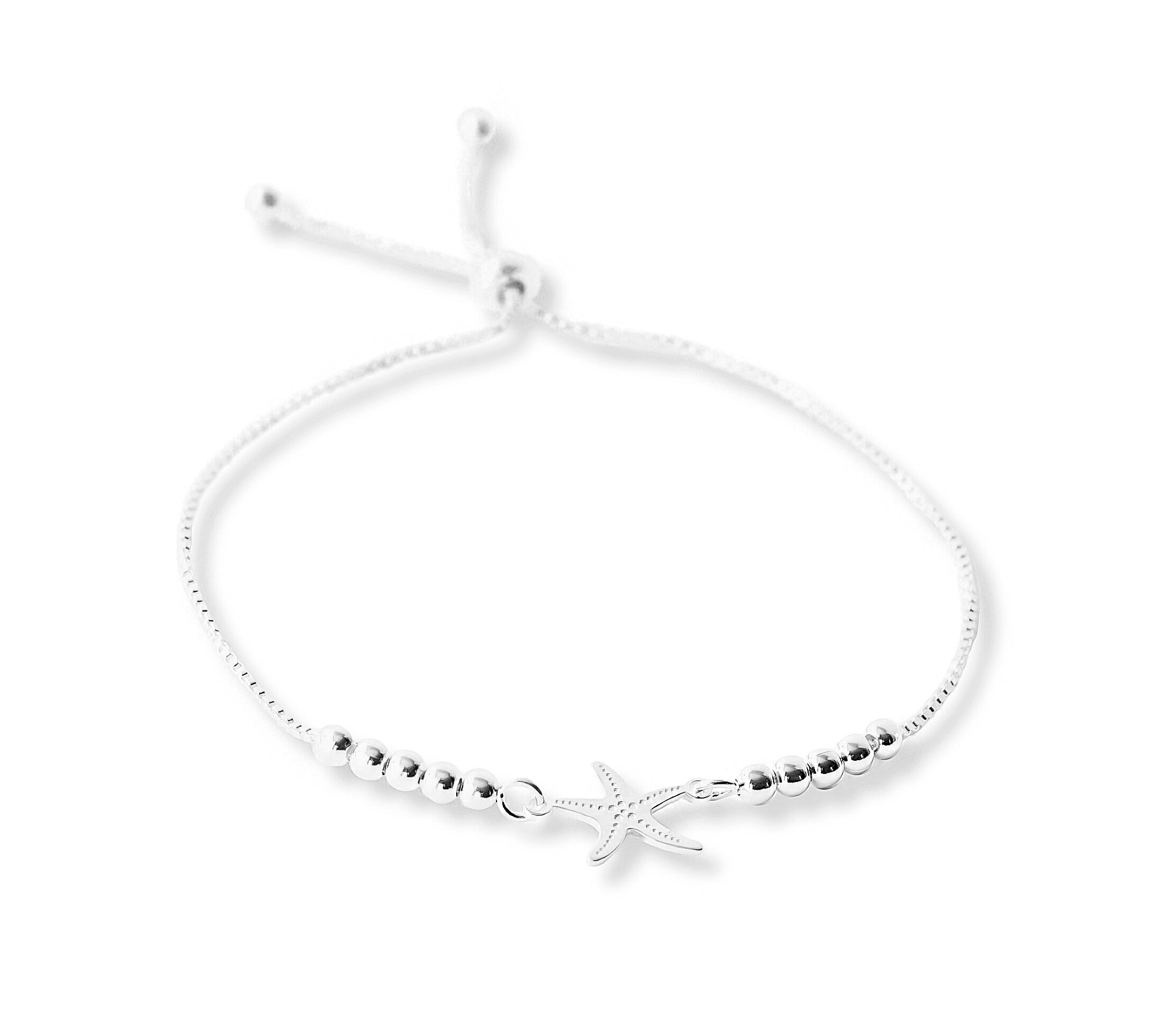 Pulsera estrella de mar con sistema regulable elaborada en plata 925 de AMBAR joyería fina