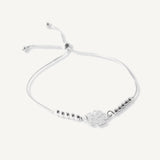 pulsera mandala flor con sistema regulable elaborada en plata 925 de AMBAR Joyería Fina