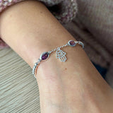 Pulsera Manito & Cristal Plata 925