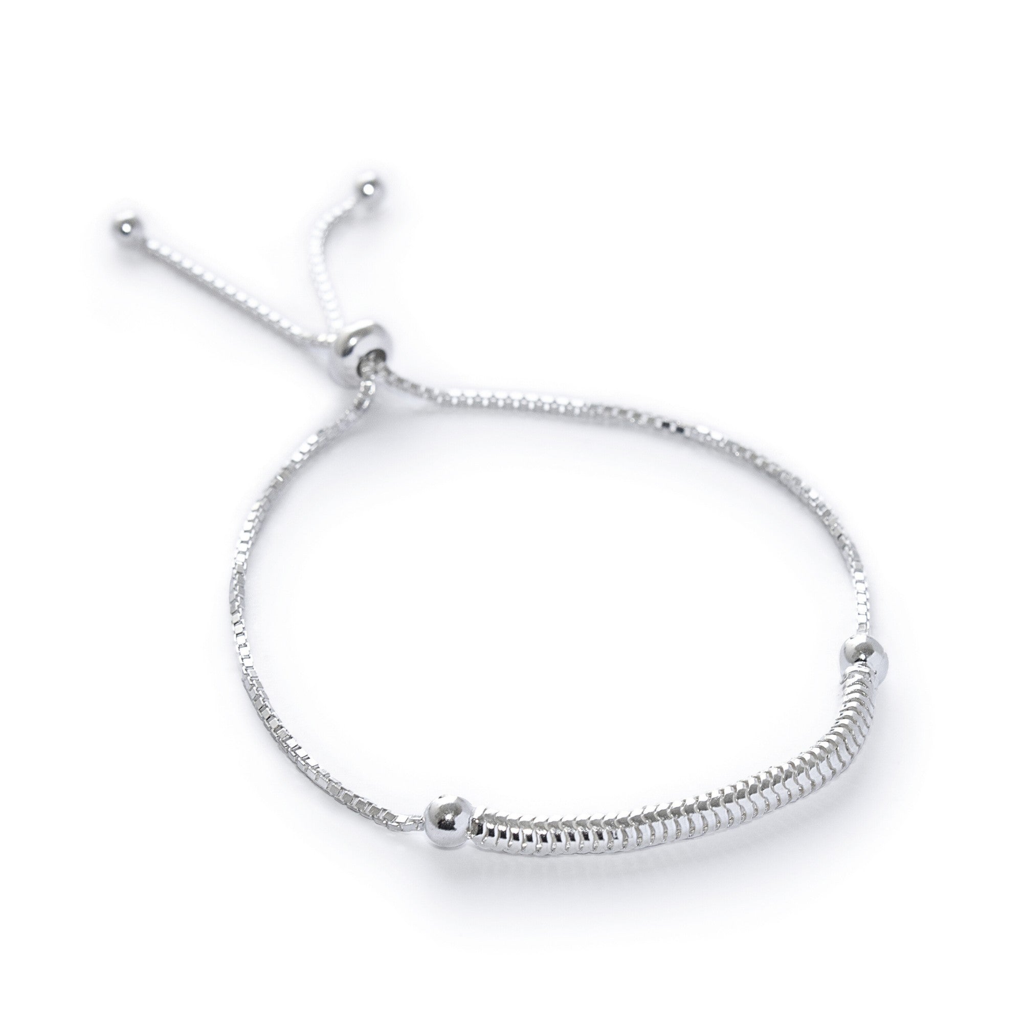 Pulsera serpentina con sistema regulable ideal para todo los días sistema regulable elaborado en plata 925 de AMBAR joyeria