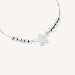 pulsera star smile con bolitas al detalle y sistema regulable elaborada en plata 925 de AMBAR Joyería Fina