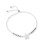 pulsera star smile con bolitas y sistema regulable elaborada en plata 925 de AMBAR Joyería Fina