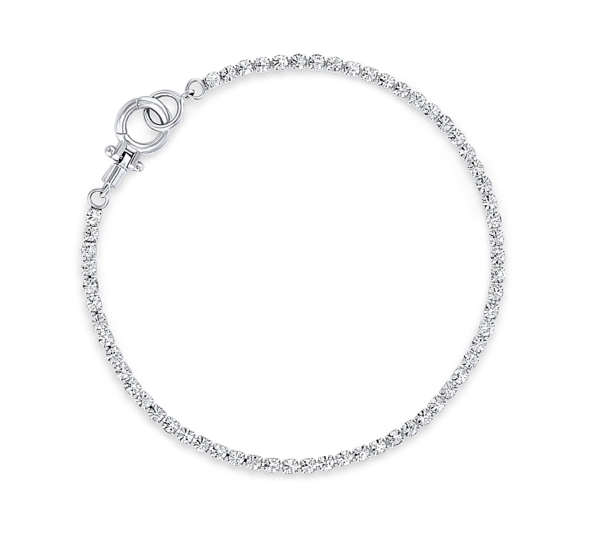 Pulsera tennis lexi circonita enchapada en rodio de AMBAR joyería fina