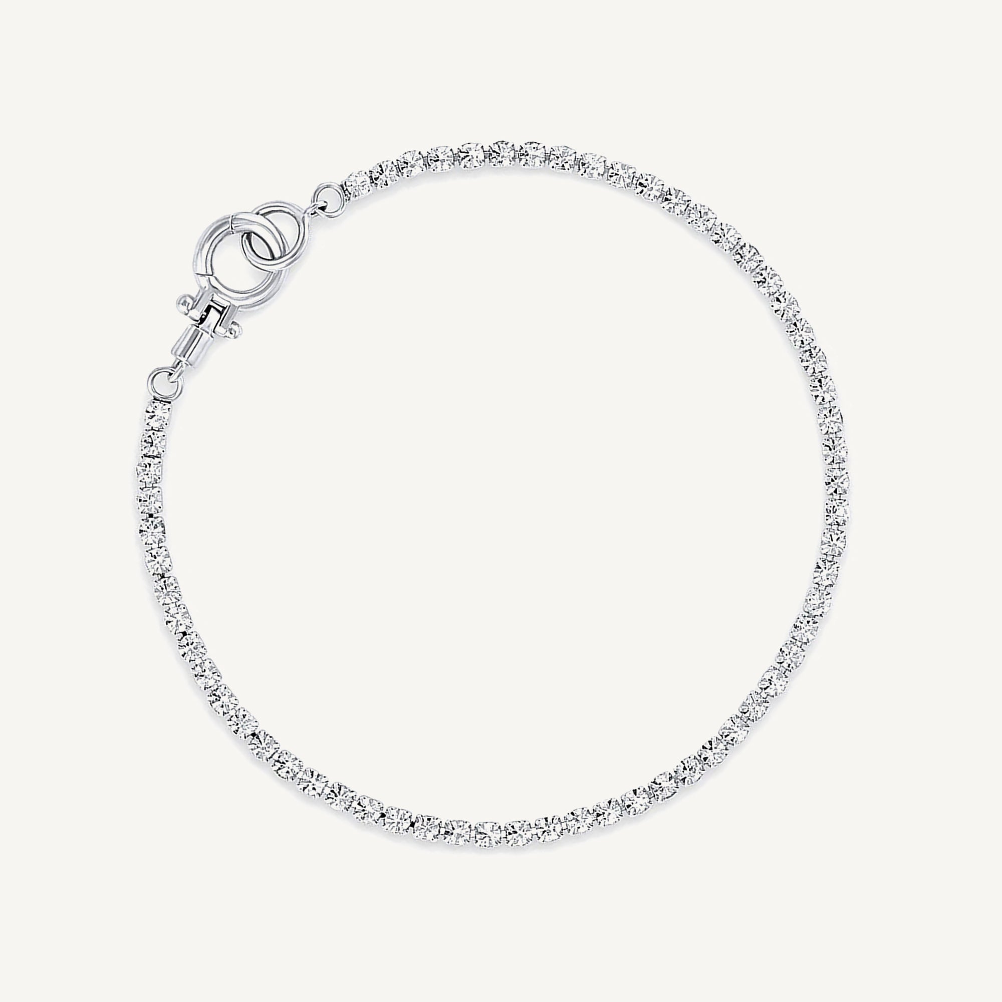Pulsera tennis lexi circonita enchapada en rodio de AMBAR joyería fina