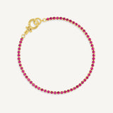 Pulsera tennis lexi circonita color fucsia enchapada en oro 18K de AMBAR joyería fina