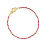 Pulsera tennis lexi circonita color rosa enchapada en oro 18K de AMBAR joyería fina