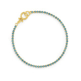 Pulsera tennis lexi circonita turquesa enchapada en oro 18K de AMBAR joyería fina