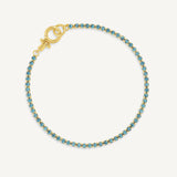 Pulsera tennis lexi circonita turquesa enchapada en oro 18K de AMBAR joyería fina