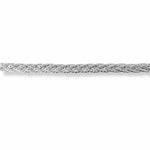 pulsera trenzada con cadenas al detalle que le da un efecto diamantado elaborado en plata 925 para AMBAR joyería