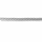pulsera trenzada con cadenas al detalle que le da un efecto diamantado elaborado en plata 925 para AMBAR joyería