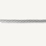 pulsera trenzada con cadenas al detalle que le da un efecto diamantado elaborado en plata 925 para AMBAR joyería