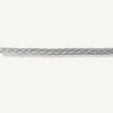 pulsera trenzada con cadenas al detalle que le da un efecto diamantado elaborado en plata 925 para AMBAR joyería