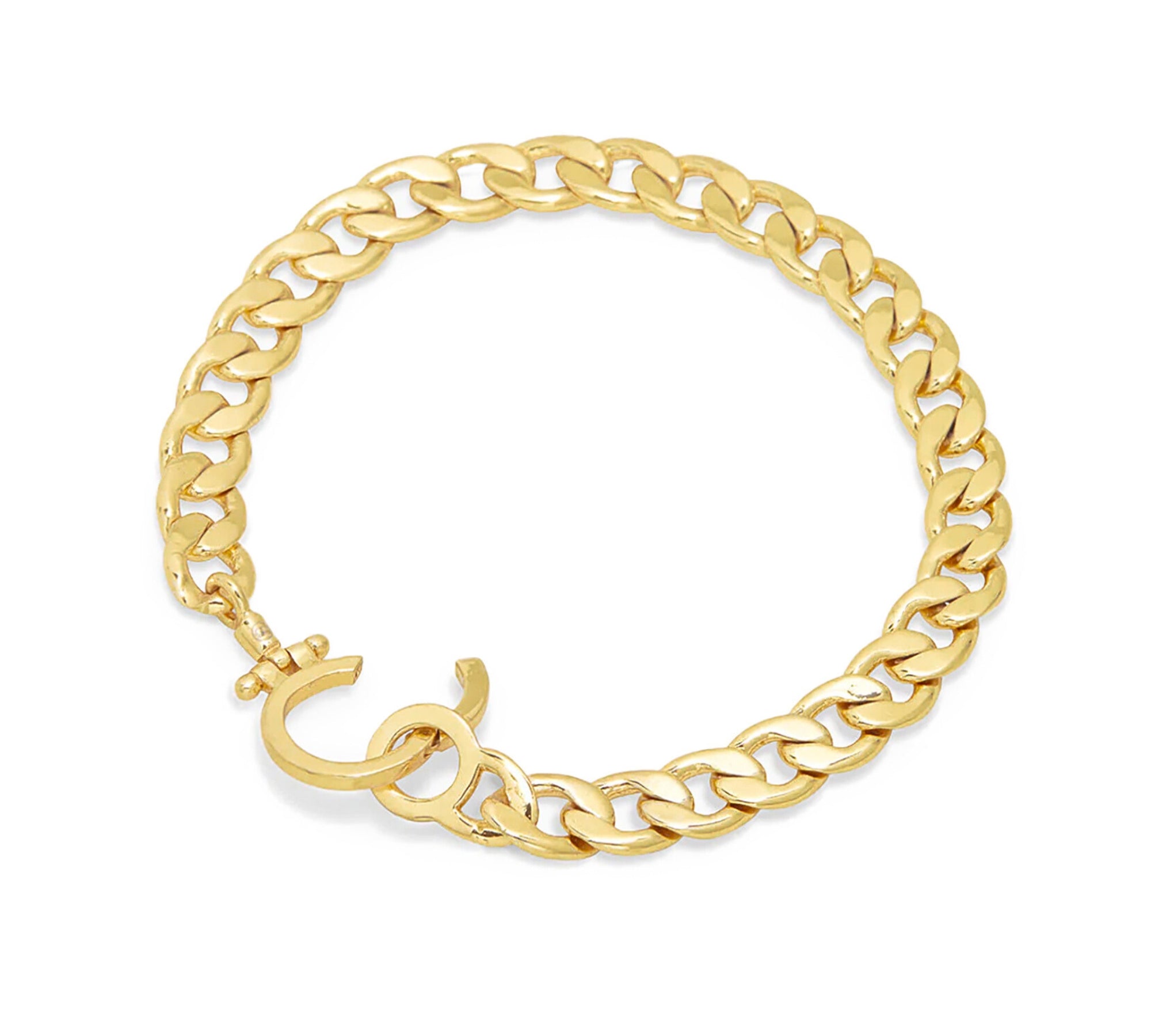 Pulsera Wilder eslabonada enchapada en oro 18K de AMBAR joyería fina