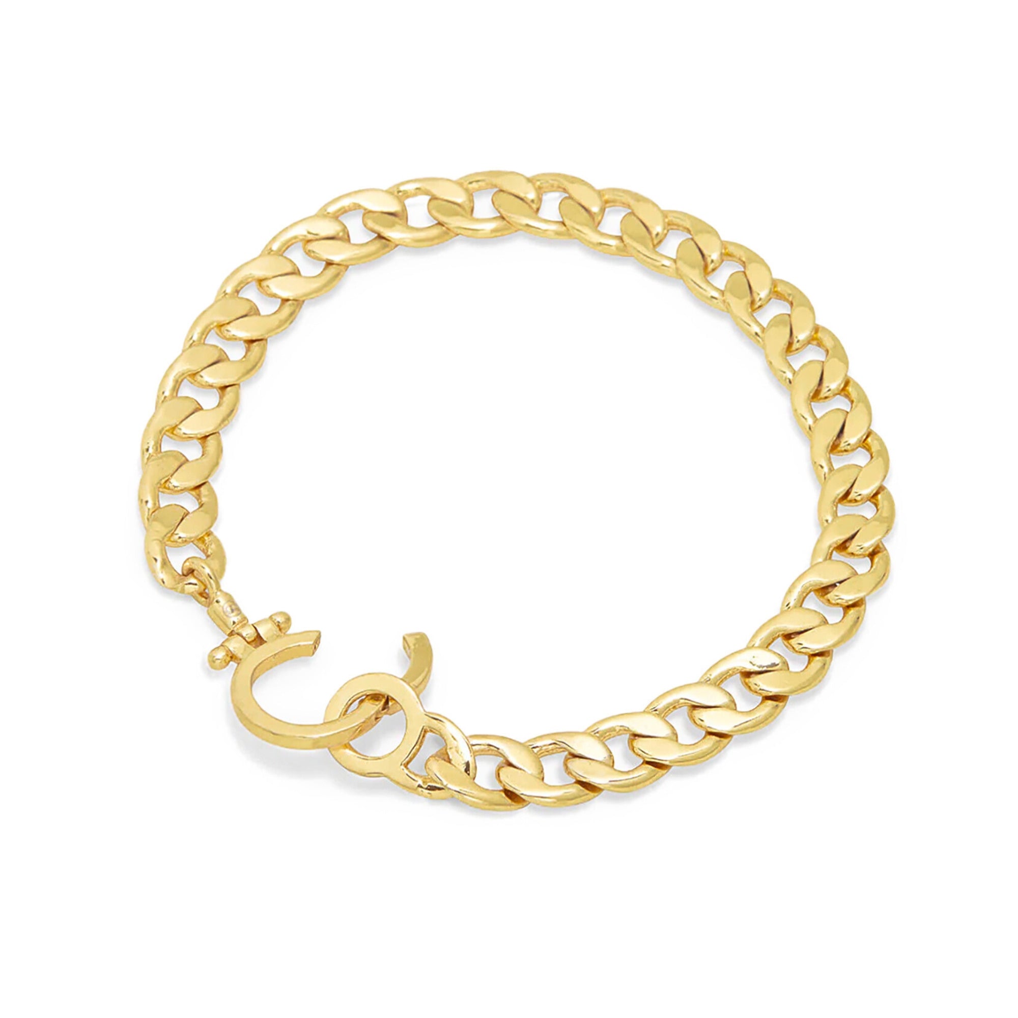 Pulsera Wilder eslabonada enchapada en oro 18K de AMBAR joyería fina