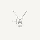 Collar Inicial A Rodio