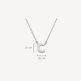 Collar Inicial C Rodio