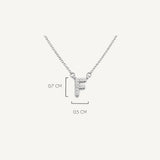 Collar Inicial F Rodio