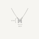 Collar Inicial M Rodio