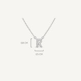 Collar Inicial R Rodio