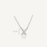 Collar Inicial X Rodio